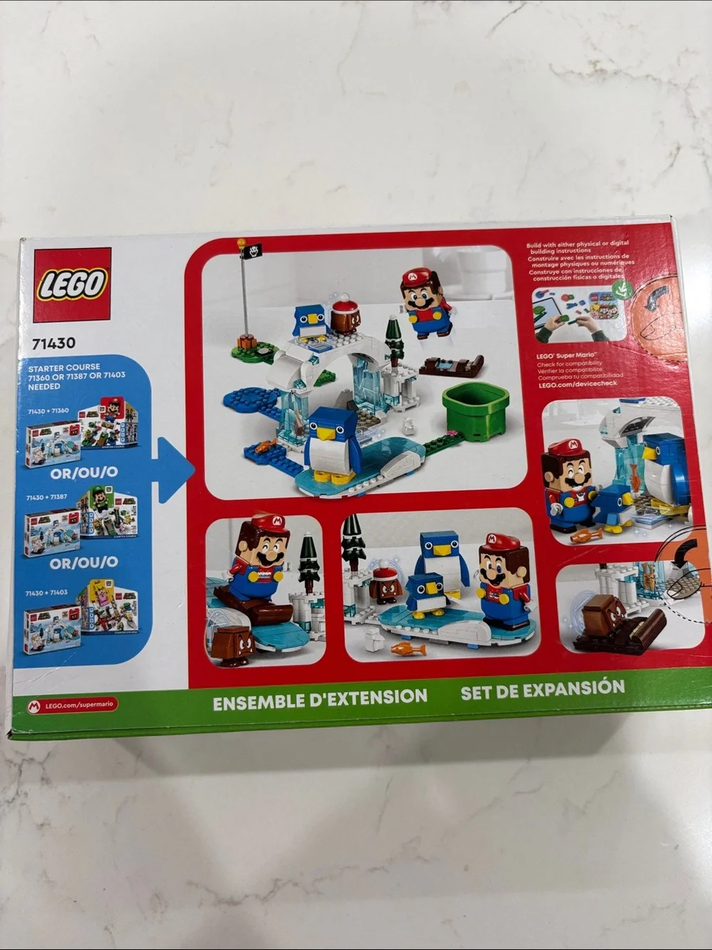 LEGO Super Mario Penguin Family Snow Adventure Expansion Set - Blue/White